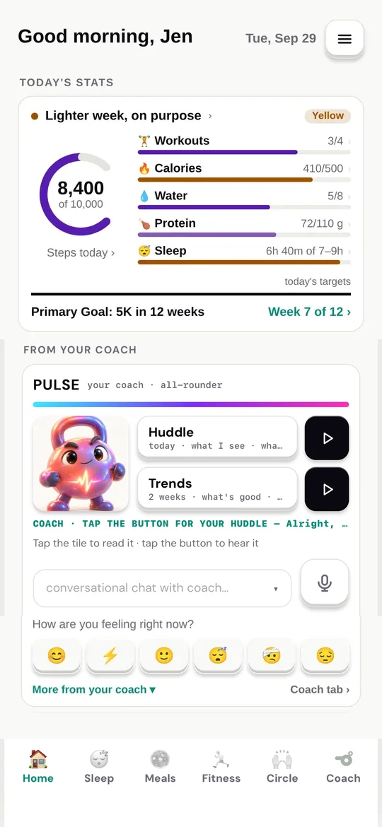 Home: PULSE, your coach, with today’s brief